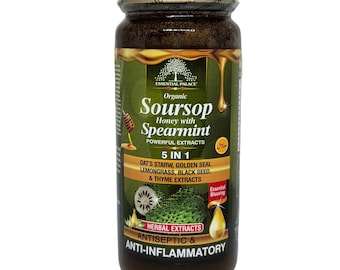 Organic Soursop & Spearmint Infused Honey Blend - 16oz