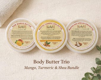 Natural Body Butter Bundles – Shea, Mango & Turmeric Set (Choose Your Combo)