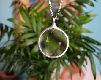 Artistic magnifying glass LOUPE pendant,  loupe necklace, Magnifying Glass Necklace, gift for women