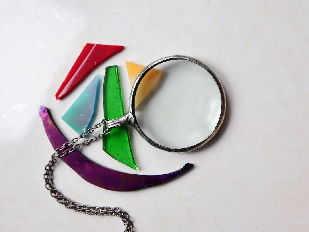 Artistic Magnifying Glass Necklace: Rustic Boho Loupe Pendant - Etsy