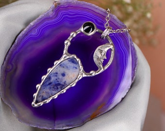 sodalite moon onyx, Blue moonstone  Pendant, gift for women, men gifts, gift for her, healing crystals and stones