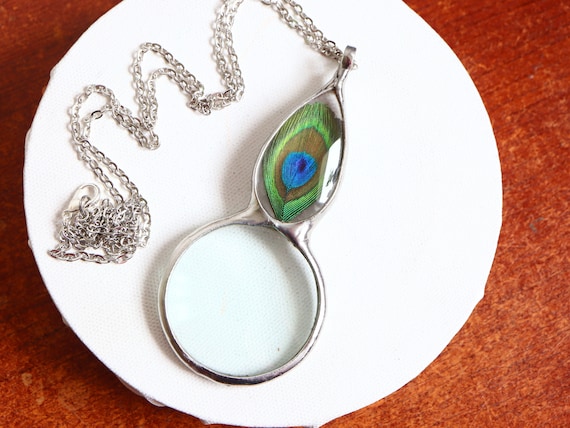 Loupe Necklace, Magnifying Glass, Magnifying Necklace, Hipster