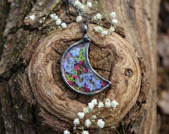 Terrarium Necklace: Real Moss Pendant, Botanical Jewelry