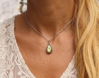 tiny Labradorite Pendant, Necklace Boho Gift for friend Handmade Jewlery