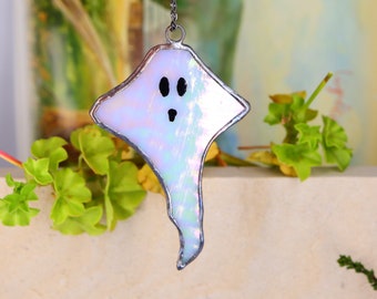 Stained Glass Ghost, mothers day gift, Crystal Suncatcher, Suncatcher ghost, Funny ghost decor, christmas gift Witch Gothic Ghost