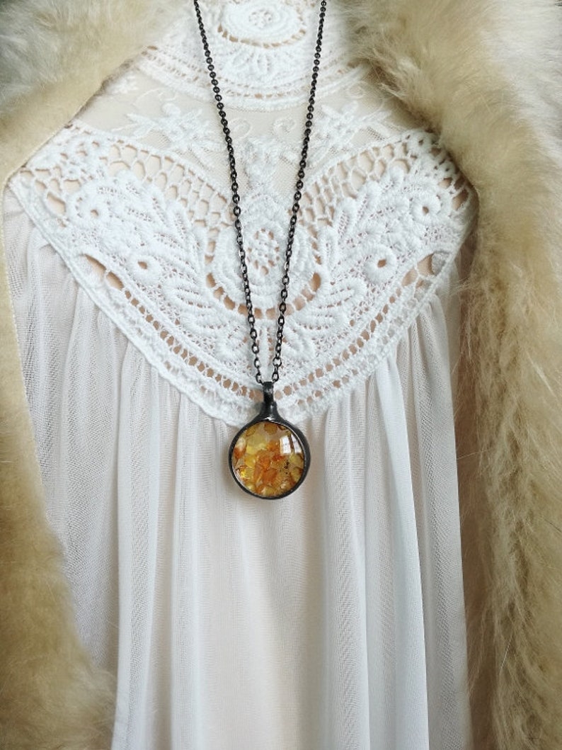 Terrarium Jewelry One of a kind Raw amber Pendant amber necklace terrarium