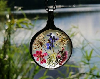 Pressed Flower Necklaces