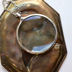 Birthday gift, magnifying glass LOUPE pendants , mens gift, Glass Necklace, statement necklace, Hand Made, gift for her
