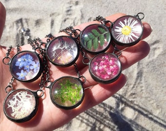 Pressed Flower Necklaces