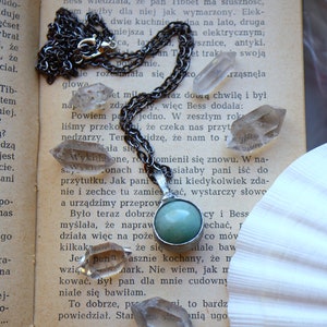 maximalist gift, Green AVENTURINE sphere necklace, Green Necklace, Mens gift, gift for her