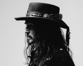 The Redfern Rambler Wool Felt Fedora Hat Black Handmade Country Western Style Cowboy Hat Unisex For Men And Women