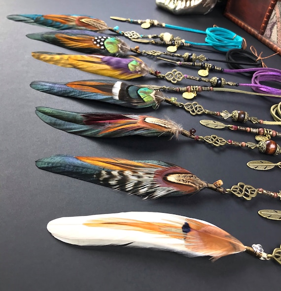 Beaded Feather Hair Braider: Bohemian Braid Accessory - Etsy display picture 3