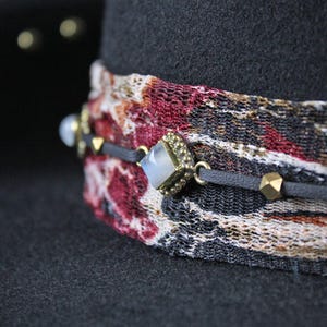 The Strawberry Fields Fedora : Western Style Hat with Elaborate Detailing