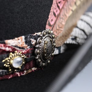 The Strawberry Fields Fedora : Western Style Hat with Elaborate Detailing