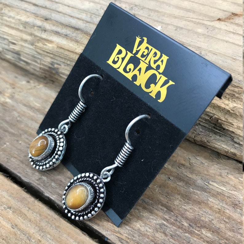 Tiger Eye Stone Earrings
