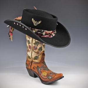 The Strawberry Fields Fedora : Western Style Hat with Elaborate Detailing