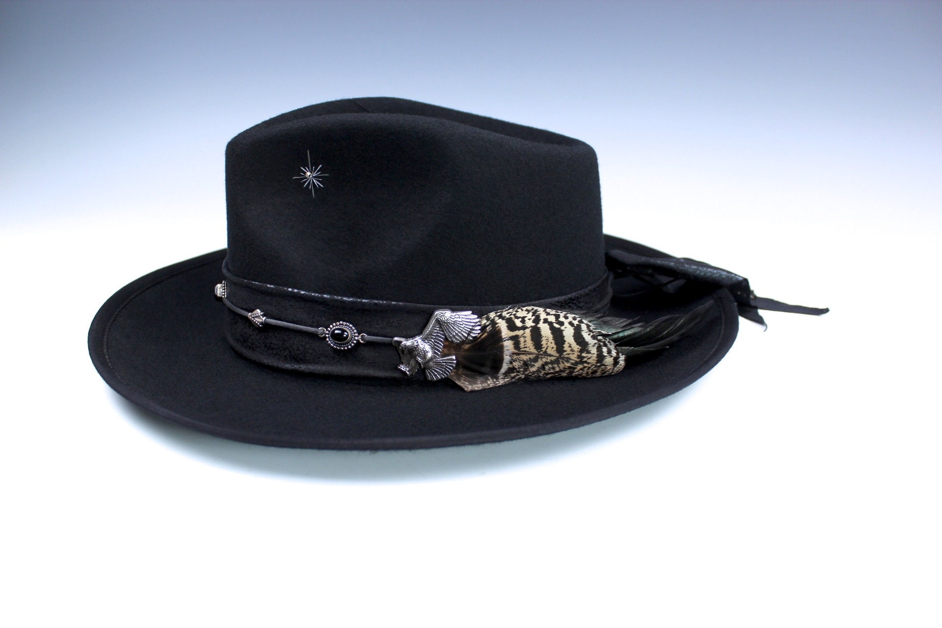 Handmade Nighthawk Fedora: Rock and Roll Style Hat With  display picture 3