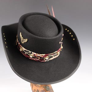 The Strawberry Fields Fedora : Western Style Hat with Elaborate Detailing