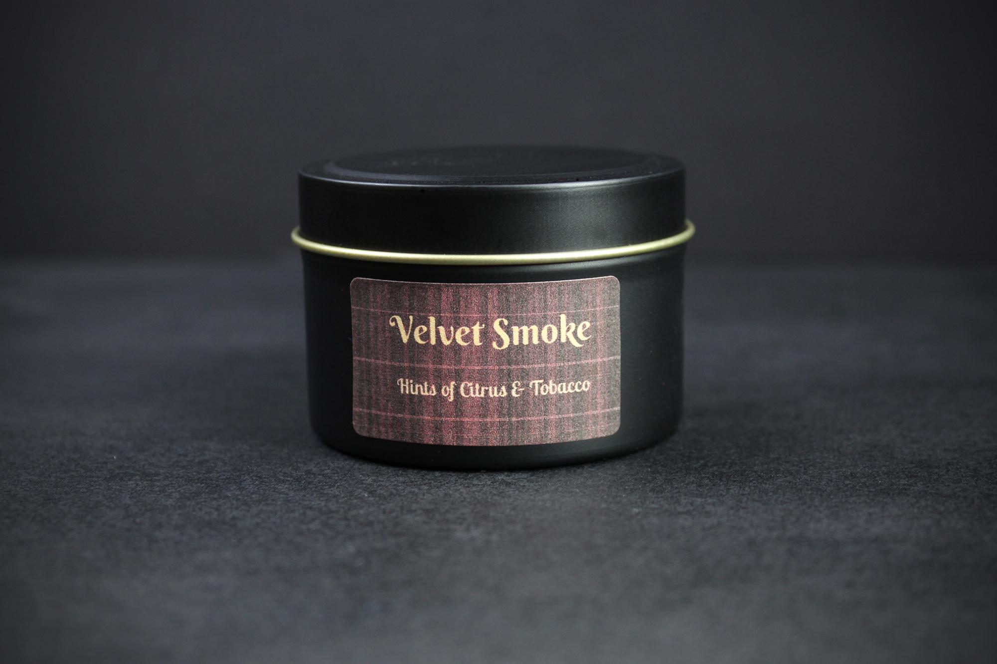 velvet tobacco candle Velvet Smoke : Black Wax Scented Candle With Hints of Citrus & Tobacco