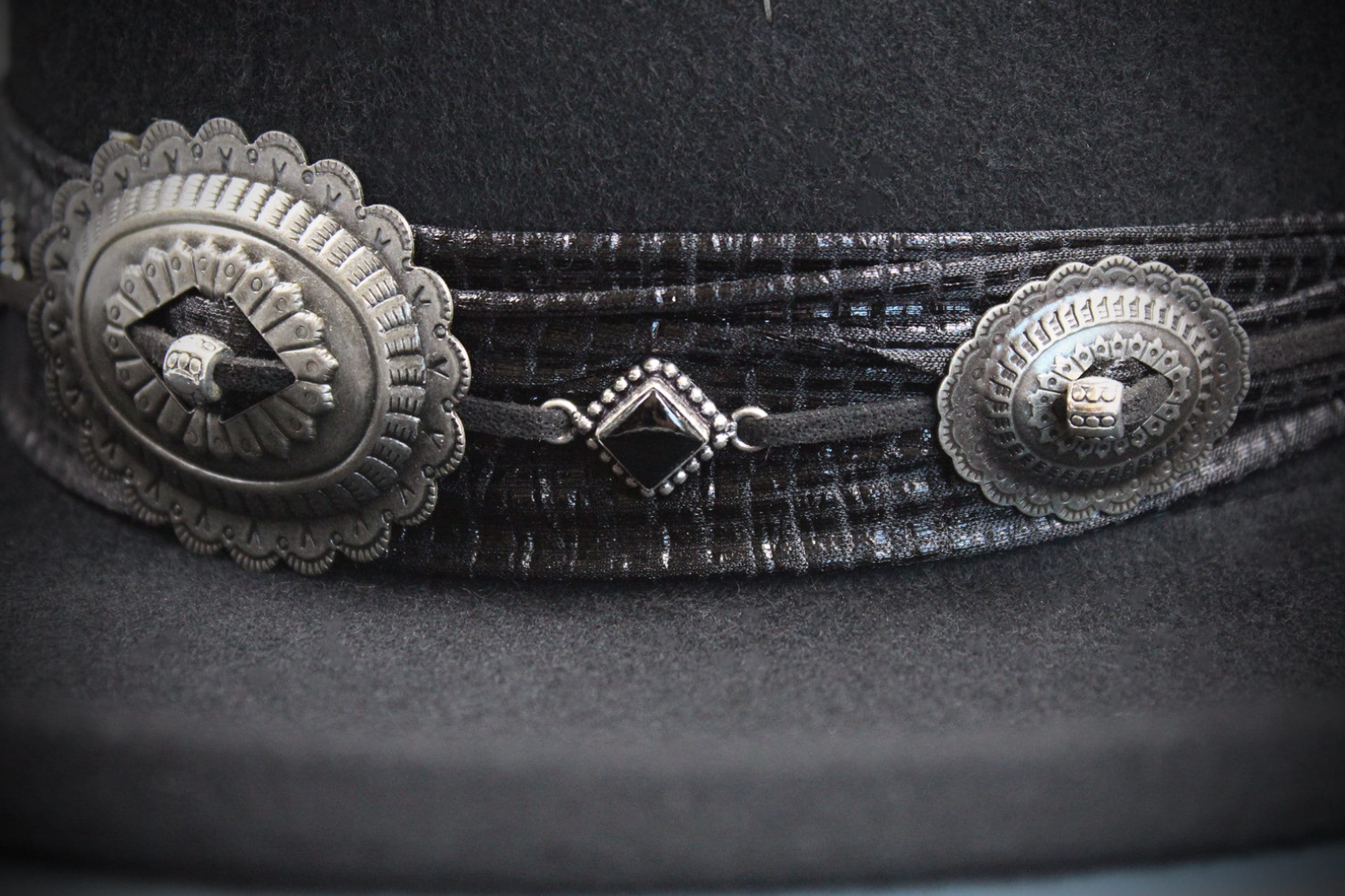 Wool Felt Fedora Hat: Black Country Western Cowboy Style  display picture 1