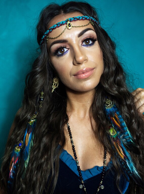 Hippie hair feathers hotsell