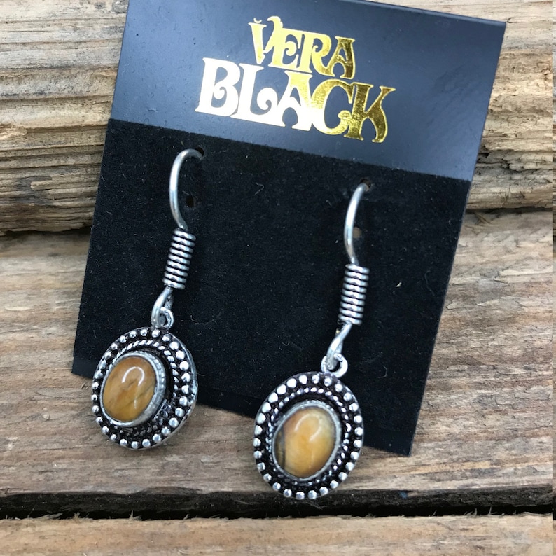 Tiger Eye Stone Earrings