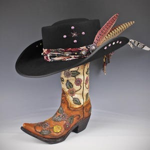 The Strawberry Fields Fedora : Western Style Hat with Elaborate Detailing