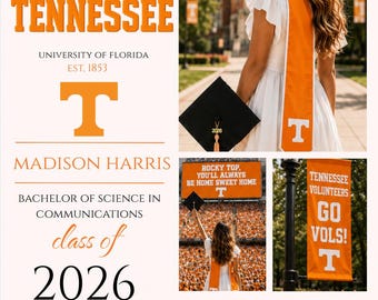 Modello di invito per la festa di laurea del Tennessee / Invito alla festa di laurea dei Vols