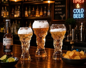 Soccer Trophy Beer Glass, World Cup Fan Barware, Craft Beer Lover Gift