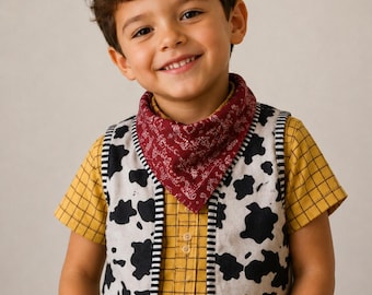Woody Toy Story Costume for Kids, Cowboy Sheriff Outfit, Toddler Halloween Costume, Western Dress Up, Boys Cosplay Costume