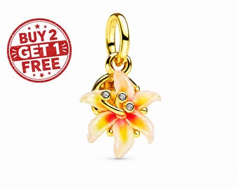 Disney Tangled Sundrop Flower Glow in the Dark Charm, Tangled Bracelet Charm, Pandora Silver Pendant, Gift for Her, Mother's Day Gift