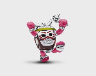 Rosa Moana Kakamora Charm S925 Sterling Silber Pandora Anhänger, kompatibel mit Pandora Moments