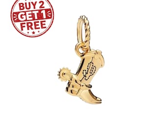 Toy Story Cowboy Boot Charm, Disney Pixar Inspired 625 Silver Dangle Charm, Pandora Compatible Bracelet Charm, Pandora Jewelry Gift for Her