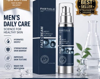 Particle Men's 6-in-1 Anti-Aging Face Cream for Dark Spots, Eye Bags