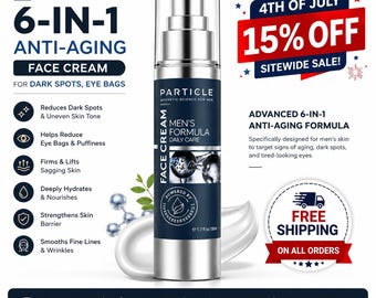 Particle for Men 6-in-1 Face Cream | Anti-Aging Moisturizer for Wrinkles, Dark Spots