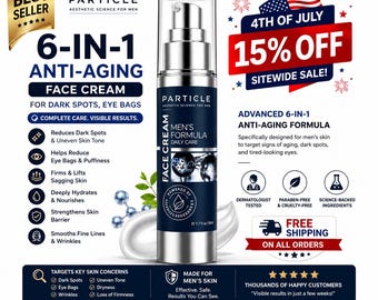 Men’s Face Cream for Wrinkles & Dark Spots, Anti Aging Moisturizer, Eye Bag Treatment, Firming Hydrating Cream, Men’s Skincare