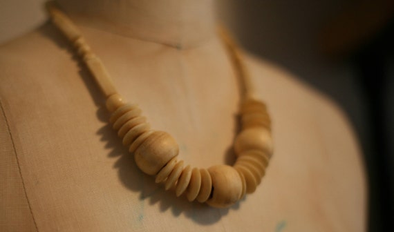 Tribal bone statement necklace — free shipping - image 1