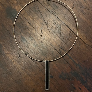 90’s choker with enamel pendant