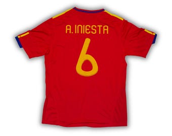 2010 Iniesta Spain Home Jersey