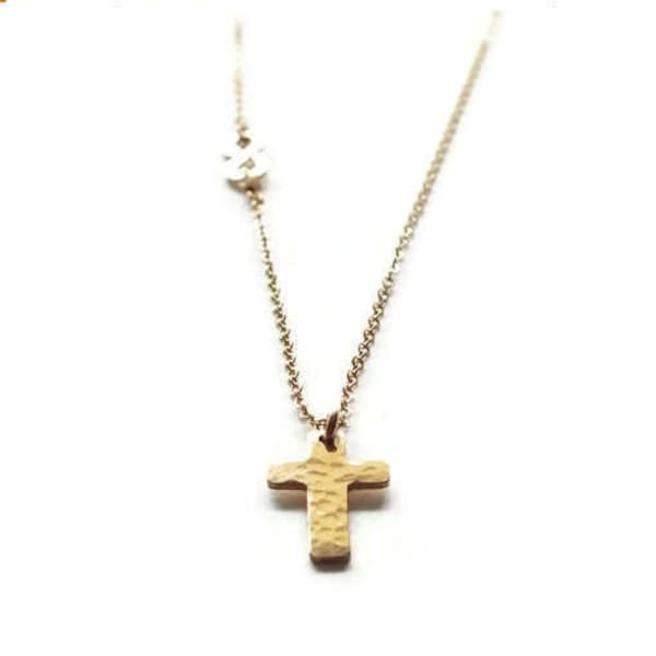 Gold Cross and Infinity Necklace - Infinity Necklace - Gold Filled or Sterling Cross and Infinity Necklace - Religious Jewelr