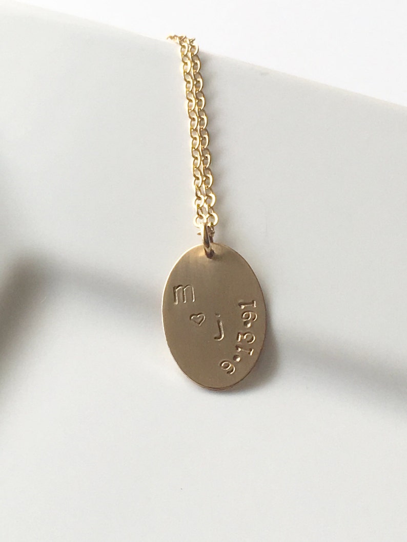 Customized Necklaces Personalized Layered Necklaces Oval Disc Necklace Delicate Gold Necklaces Triple Strand Layered Set