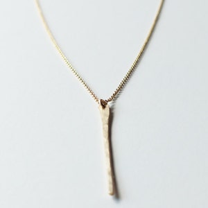 Layering Necklace Long Gold Filled Bar Necklace Gold Tapered Bar Necklace Gold Filled Necklace Delicate Gold Necklace image 3