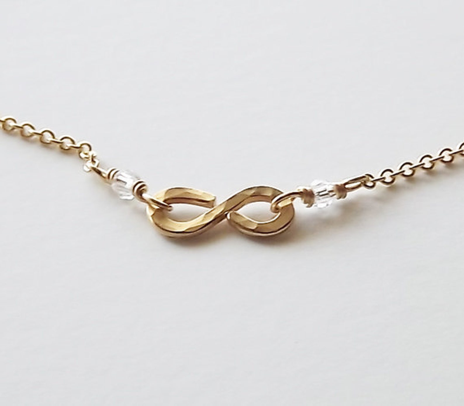 Hammered Gold Filled or Sterling Infinity Bracelet Infinity - Etsy