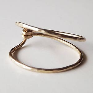 Hammered Asymmetrical Gold Filled "Hug" Ring - Gold Ring - Gold Band - Stacking Rings