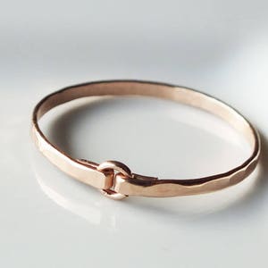 ROSE Gold Filled Ring Rose Gold Ring Stacking Rings Wedding Band Tiny Circle Hammered Ring image 1