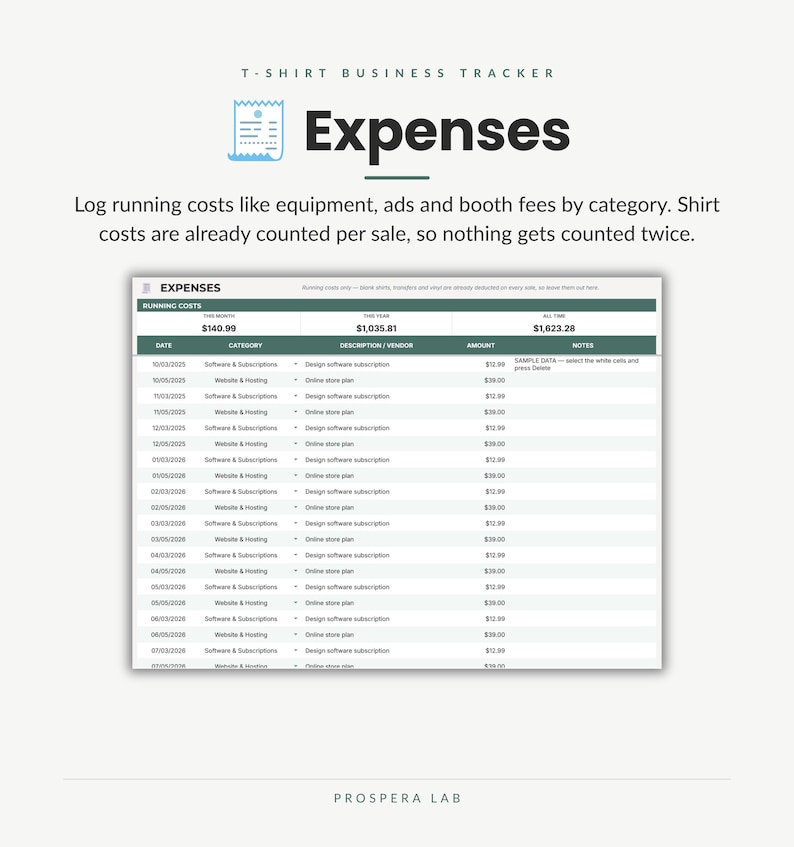 Custom Google Header T-shirt Business Spreadsheet, Tshirt Inventory Tracker, Custom Tees ...