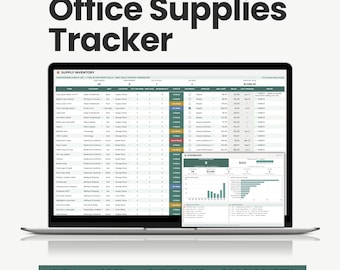 Strumento di monitoraggio dell'inventario delle forniture per ufficio, elenco e checklist delle forniture per ufficio, amministrazione per piccole imprese (Fogli Google)
