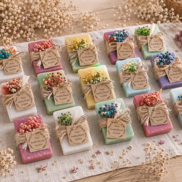 Mini jabón vegano personalizado, regalos para invitados de boda, despedidas de soltera, baby shower, recuerdos de bautizo