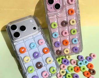 3D Pokopoko Bubble puffer phone case with mini Rainbow Loops charms
