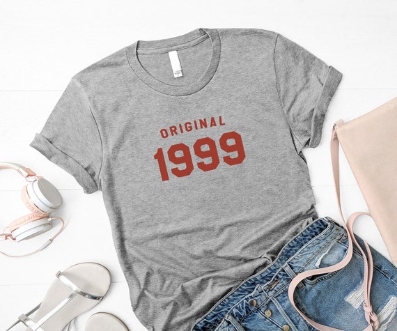 20e anniversaire chemises pour les graphistes femmes tee amie cadeaux d’anniversaire petite amie tee pour ses 90 s vêtements t shirts 1999 unique cadeaux originaux pour fille db8f26 20e anniversaire chemises pour les graphistes femmes tee amie cadeaux d’anniversaire petite amie tee pour ses 90 s vêtements t shirts 1999 unique cadeaux originaux pour fille db8f26